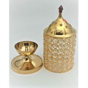 Akhand Diya / Brass Crystal 16 Cm